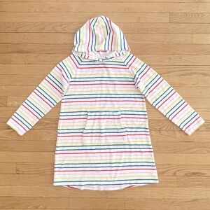 MINI BODEN EUC Rainbow Striped Terrycloth Hooded Coverup